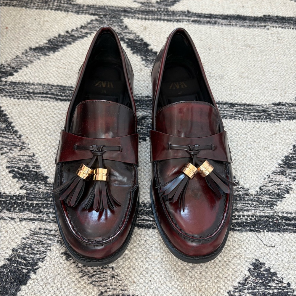 Zara brown loafer with tassel